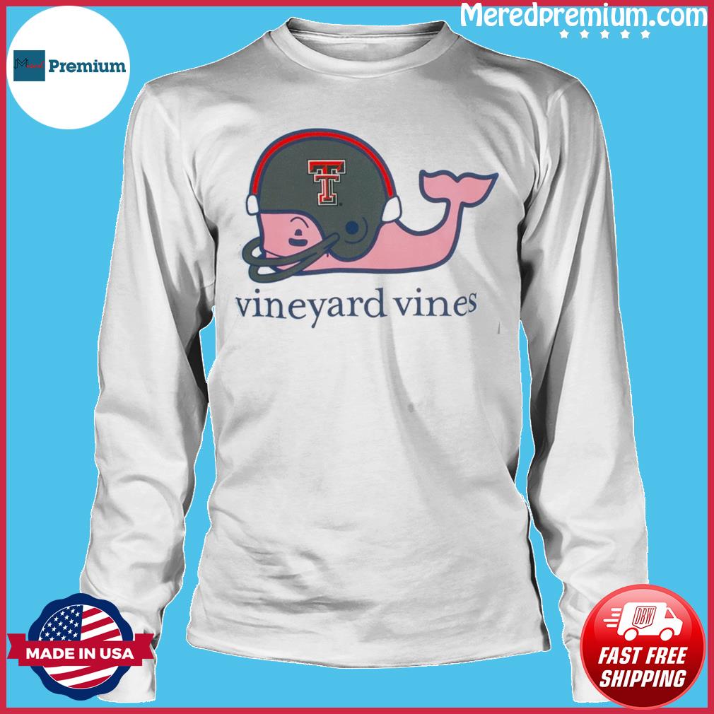 Vineyard Vines Texas Tech Red Raiders Football Whale with Helmet T