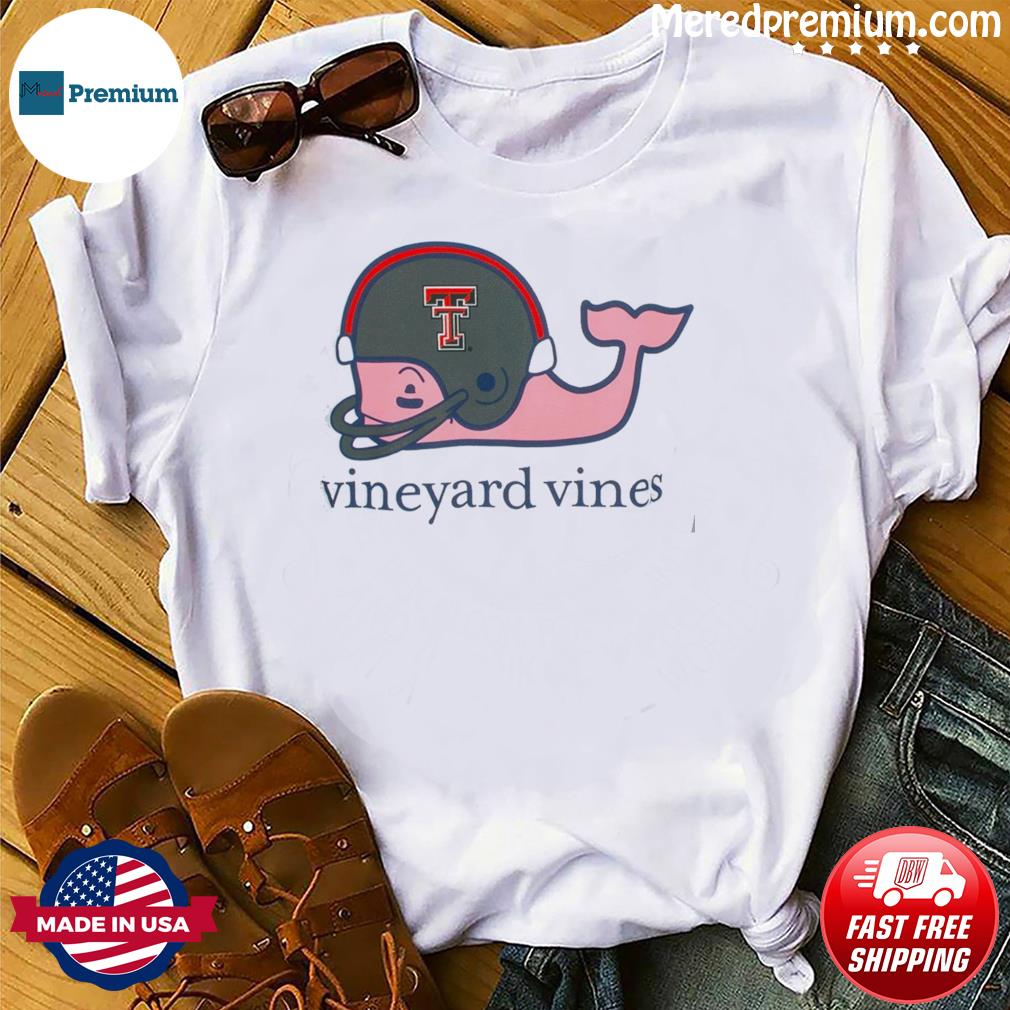 Vineyard Vines Texas Tech Red Raiders Football Whale with Helmet T