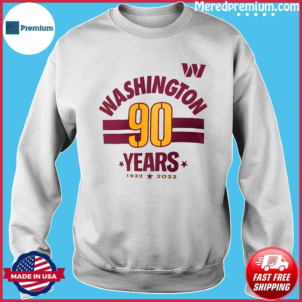 Washington Commanders 90 Years 1932-2022 shirt, hoodie, sweater, long  sleeve and tank top