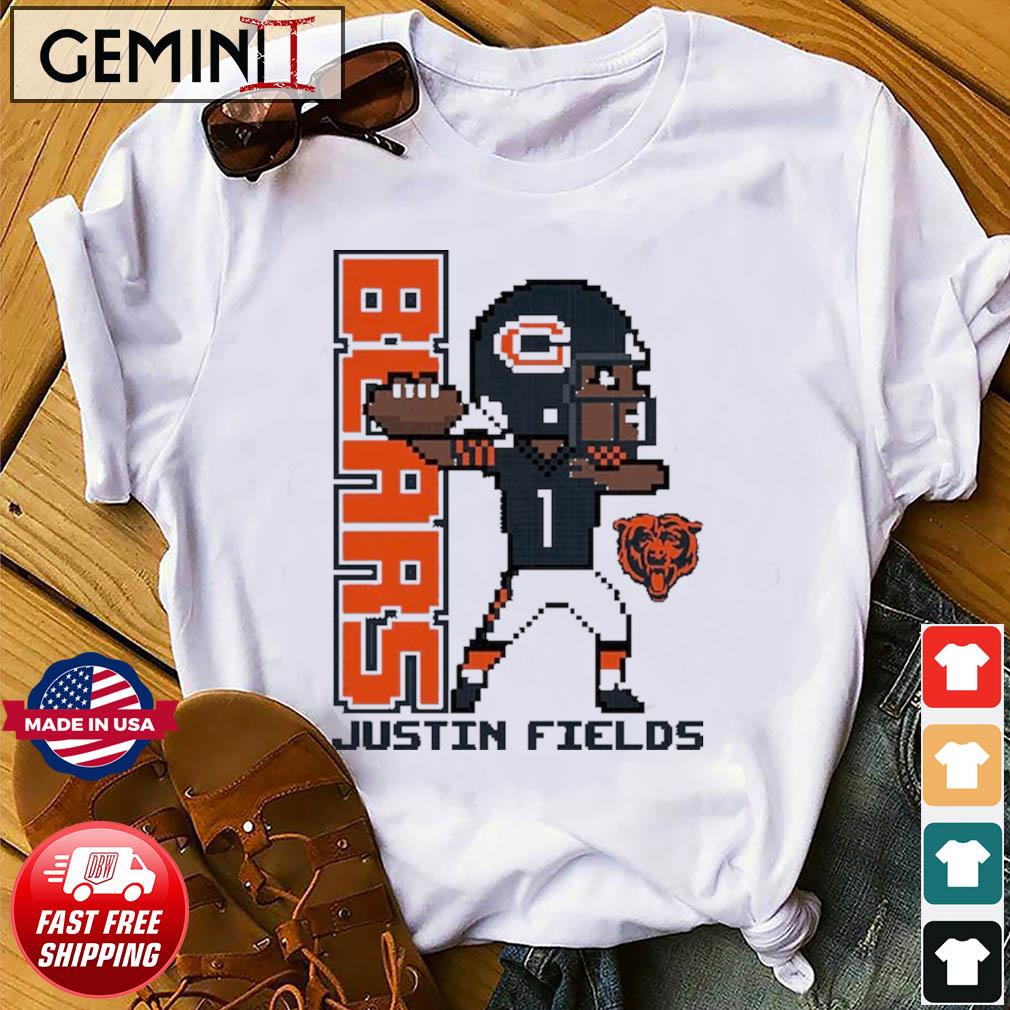 JUSTIN FIELDS Chicago Bears Football Player Vintage 90s T-shirt