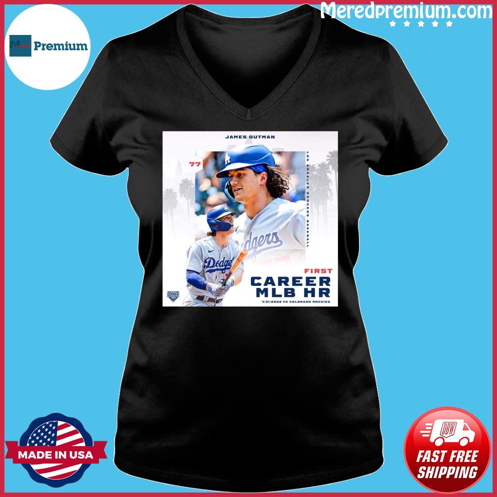 MLB Los Angeles Dodgers Women's Short Sleeve V-Neck Fashion T-Shirt - S