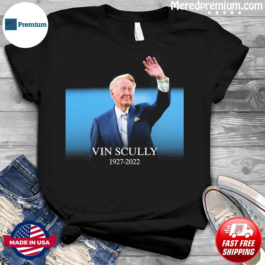 Vin Scully 1927-2022 LA Dodgers Thank you for the memories signature shirt,  hoodie, sweater and long sleeve