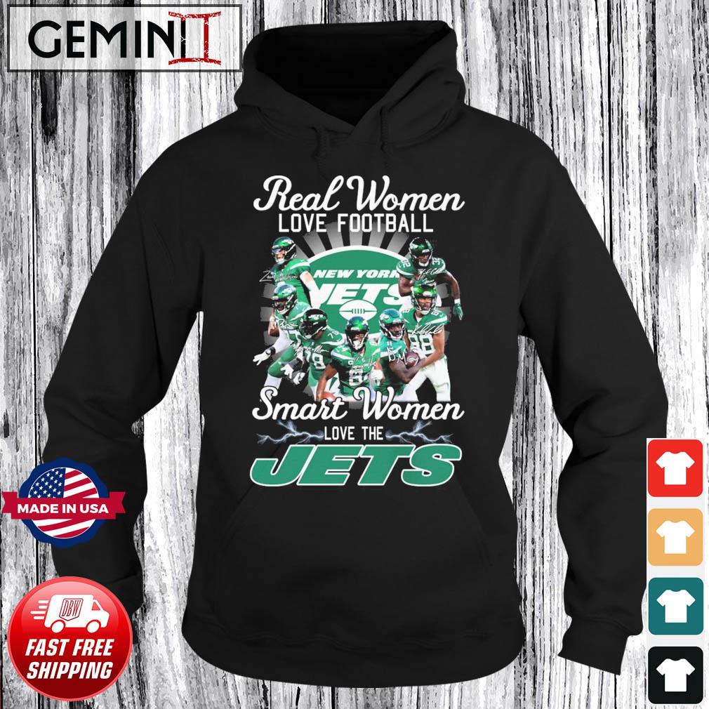 Real Women love football Smart Women love the New York Jets signatures  memories shirt, hoodie, sweater, long sleeve and tank top