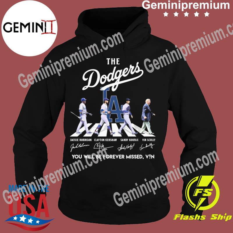 Official the Dodgers Abbey Road You Will Be Forever Missed Vin Scully  Signatures shirt, hoodie, sweater, long sleeve and tank top