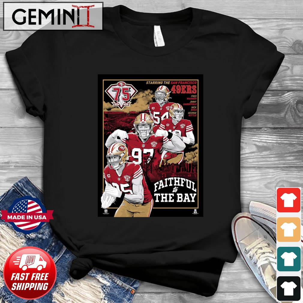 San francisco 49ers 75th anniversary shirt, hoodie, sweater, long sleeve  and tank top