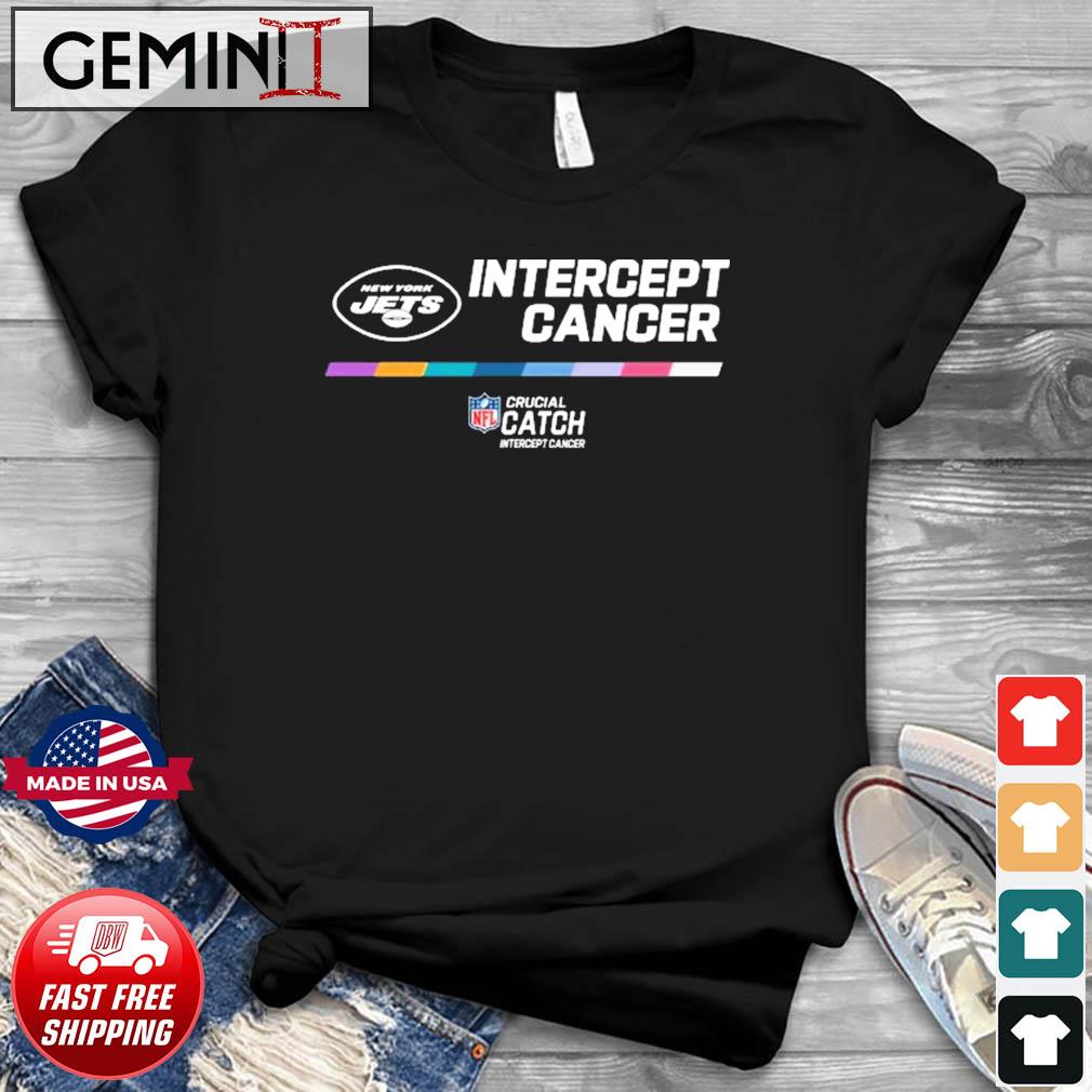 2022 NFL Crucial Catch Intercept Cancer New York Jets Shirt