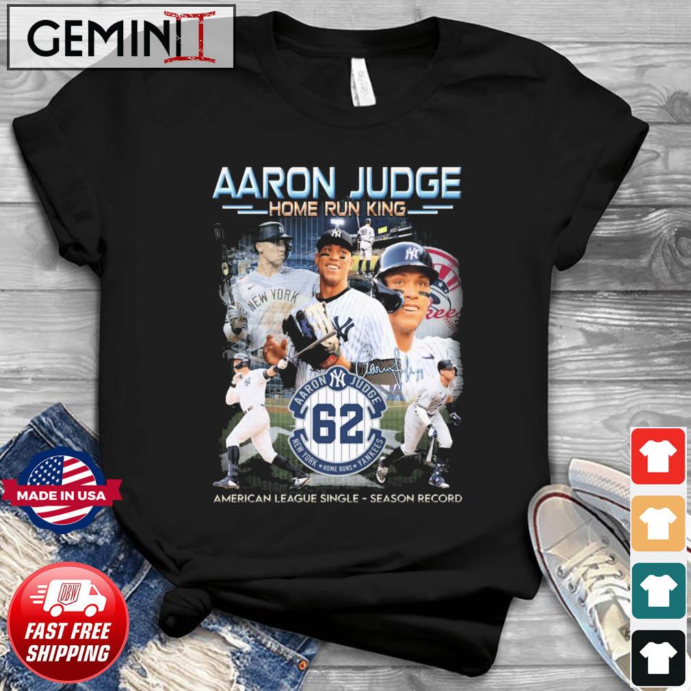 Aaron Judge Home Run King American League Single Season Record Signatures  shirt, hoodie, sweater, long sleeve and tank top