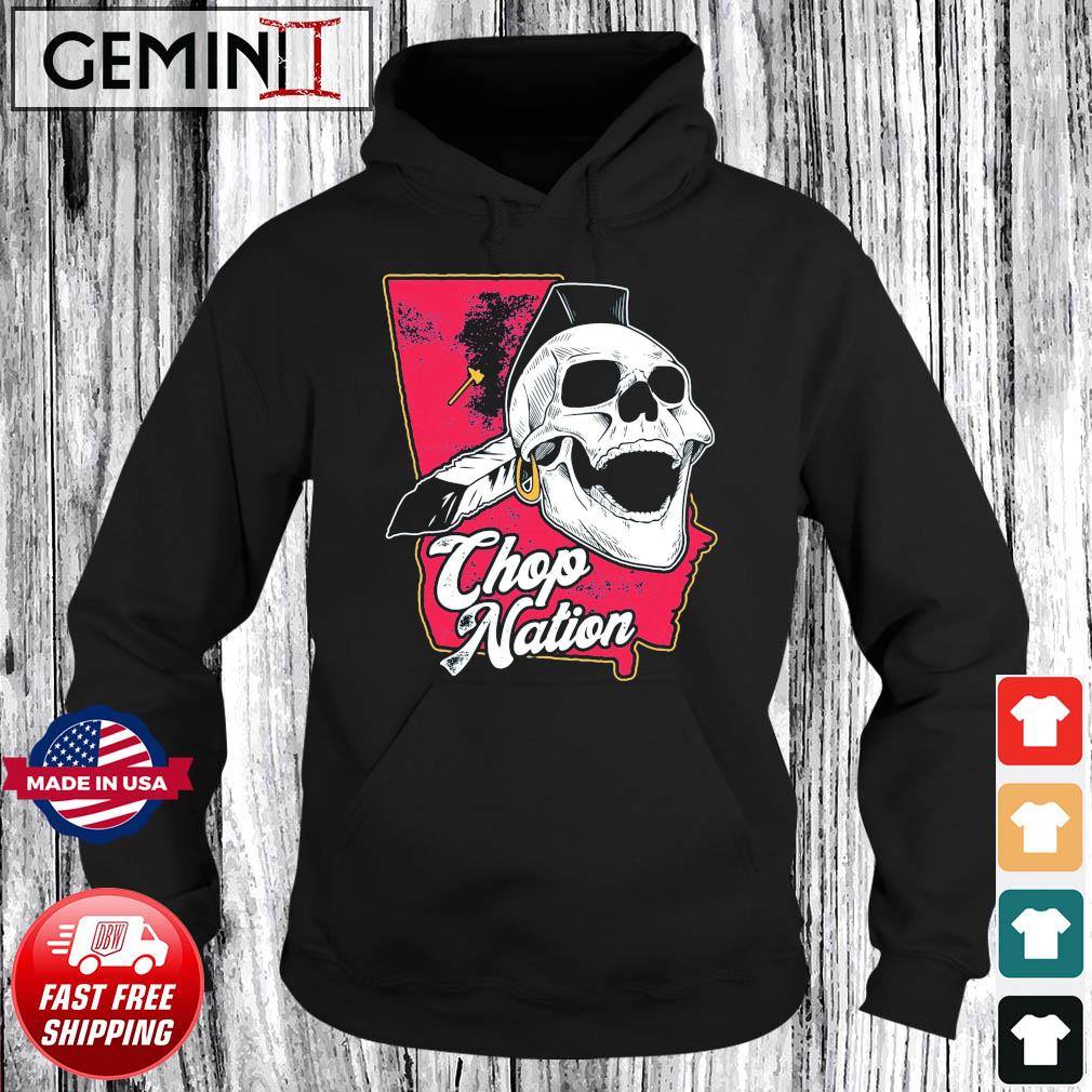 Atlanta Braves Skull Chop Nation 2022 shirt, hoodie, sweater, long