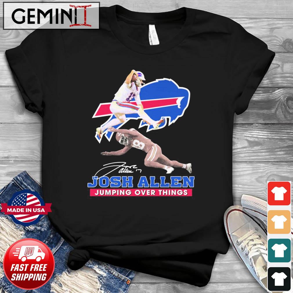 Buffalo Bills Josh Allen Jumping over things signature shirt