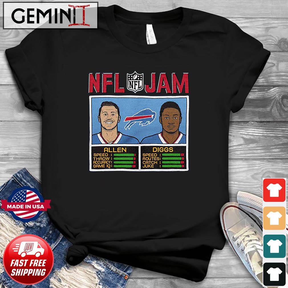 Official NFL JAM Buffalo Bills Josh Allen and Stefon Diggs Shirt