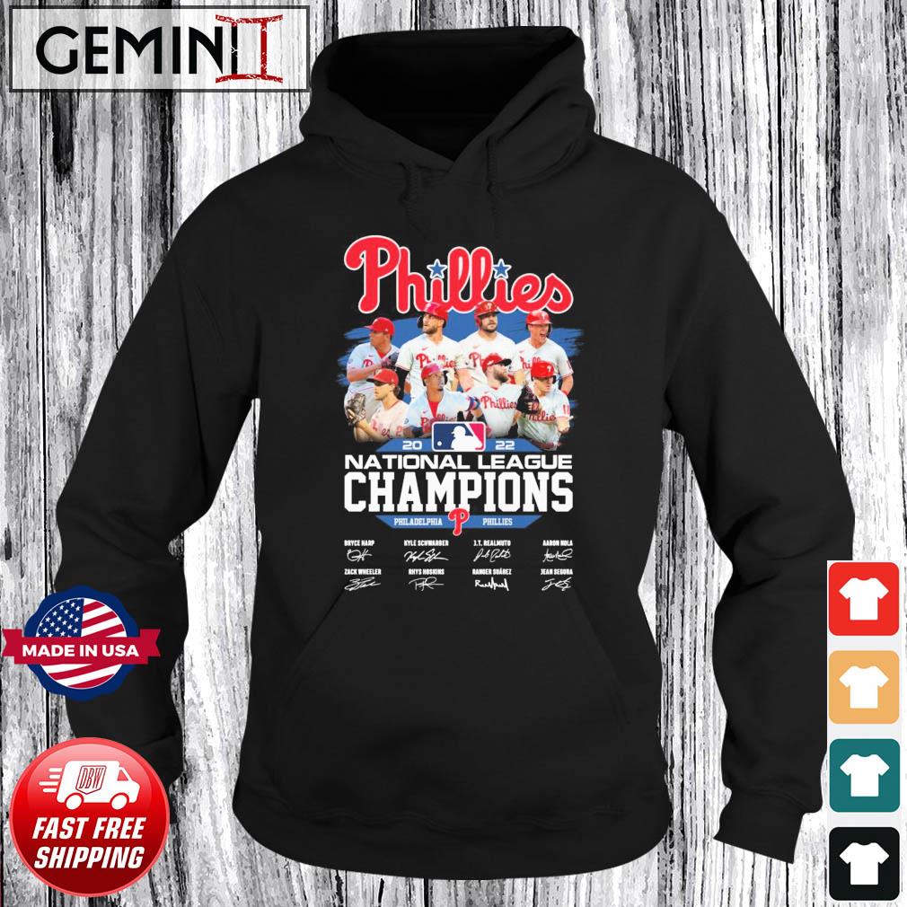 Philadelphia phillies national league champions 2022 signatures shirt,  hoodie, sweater, long sleeve and tank top