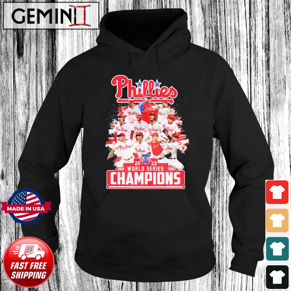 2022 World Series Champions Philadelphia Phillies team signatures shirt,  hoodie, sweater, long sleeve and tank top