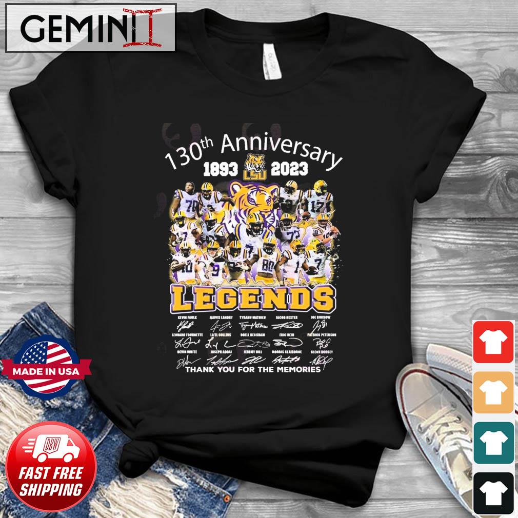 130th Anniversary 1893 – 2023 LSU Tigers The Legends Thank You For The Memories T-Shirt
