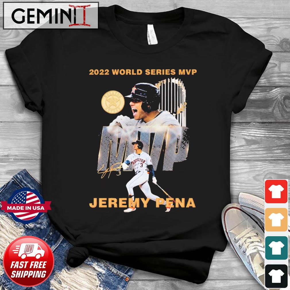 2022 World Series MVP Jeremy Pena Houston Astros Signatures Shirt