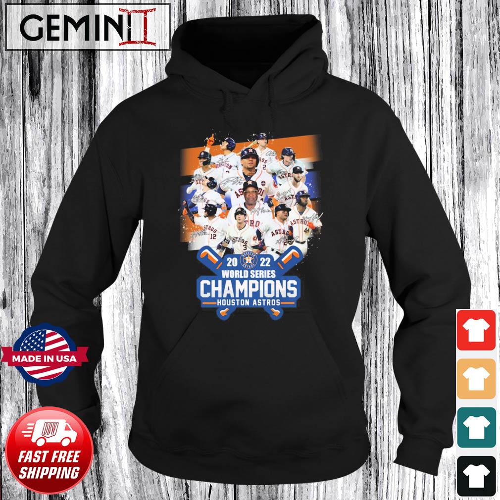 Houston Astros 2022 World Series Champs Signature Hoodie Gift Fan All Size