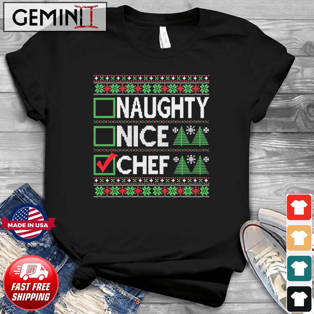 Chef Claus Christmas Ugly Sweater Chef Xmas Outfit 2022 T-Shirt
