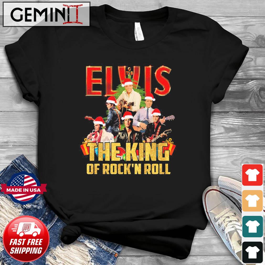 Christmas Santa Elvis Presley The King Of Rock N Roll Signatures Shirt