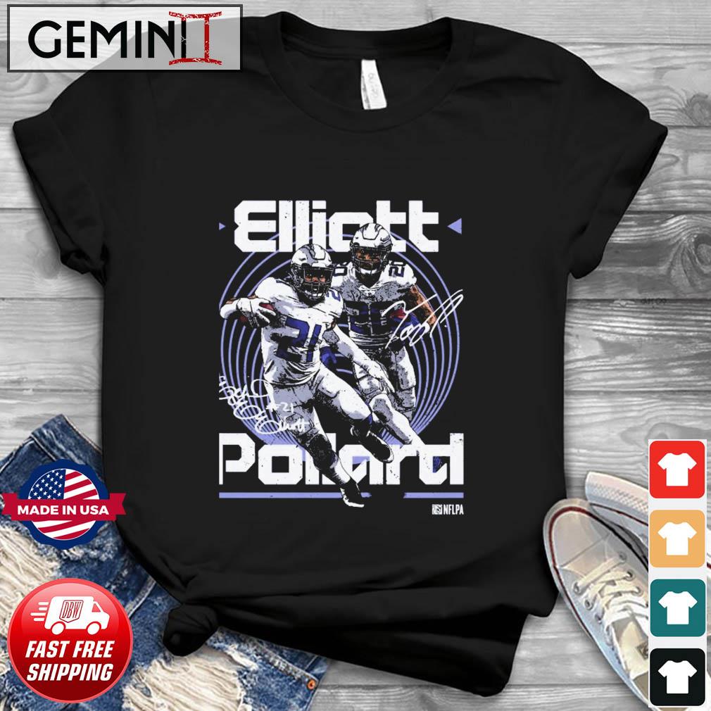 Ezekiel Elliott And Tony Pollard Dallas Cowboys Duo Signatures Shirt