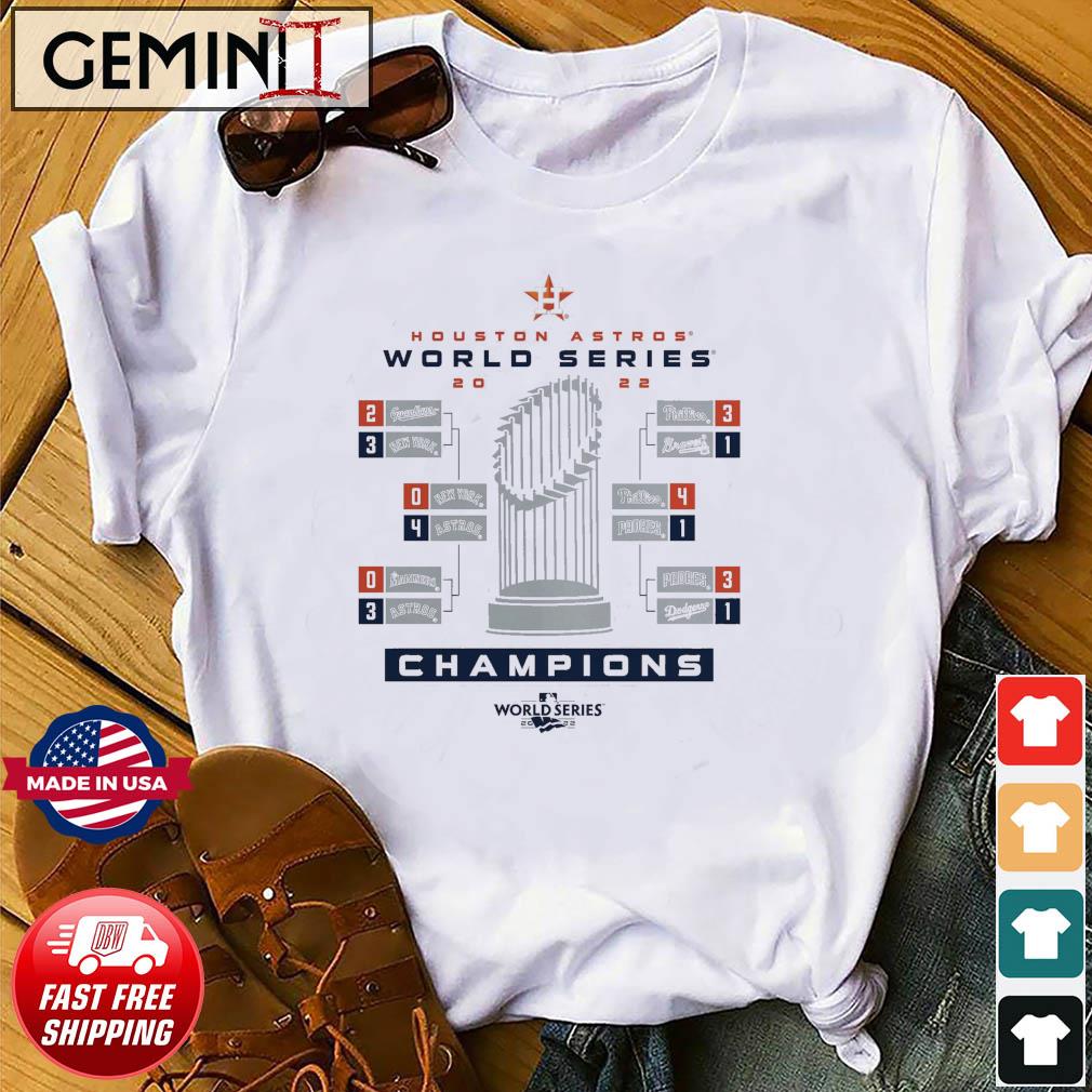 Men's Houston Astros Fanatics Branded White 2022 World Series Champions  Milestone Schedule T-Shirt