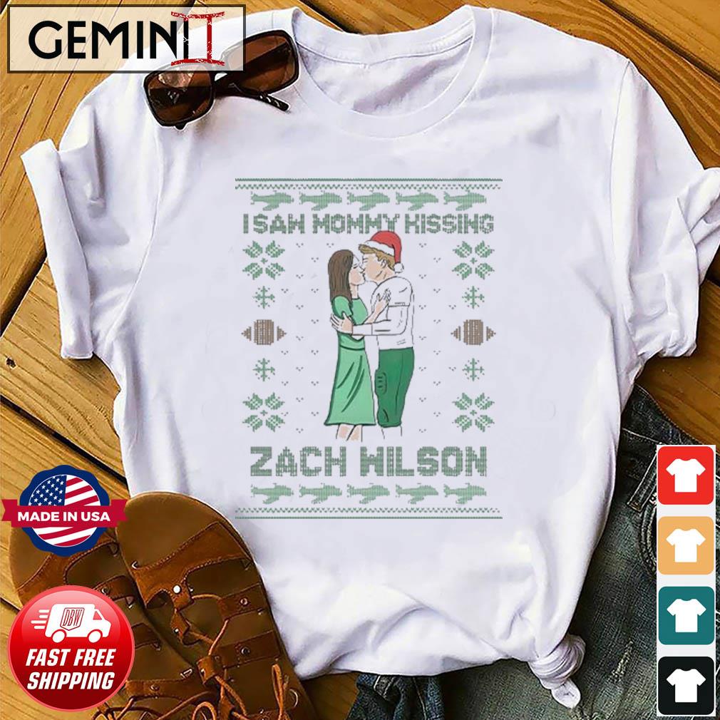 I Saw Mommy Kissing Zach Wilson Ugly Sweater shirt