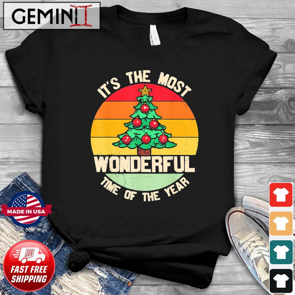 It’s The Most Wonderful Time Of The Year Christmas Tree Xmas Vintage Shirt