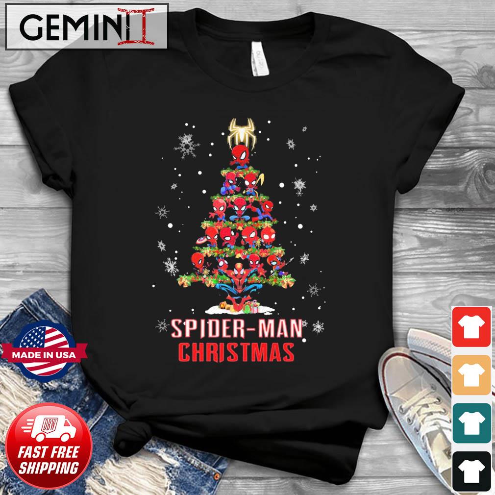 Marvel Spider-man Chibi Christmas Tree Spider-man Christmas Shirt