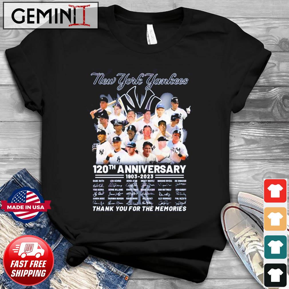 New York Yankees 120th Anniversary 1903 – 2023 Thank You For The Memories T-Shirt