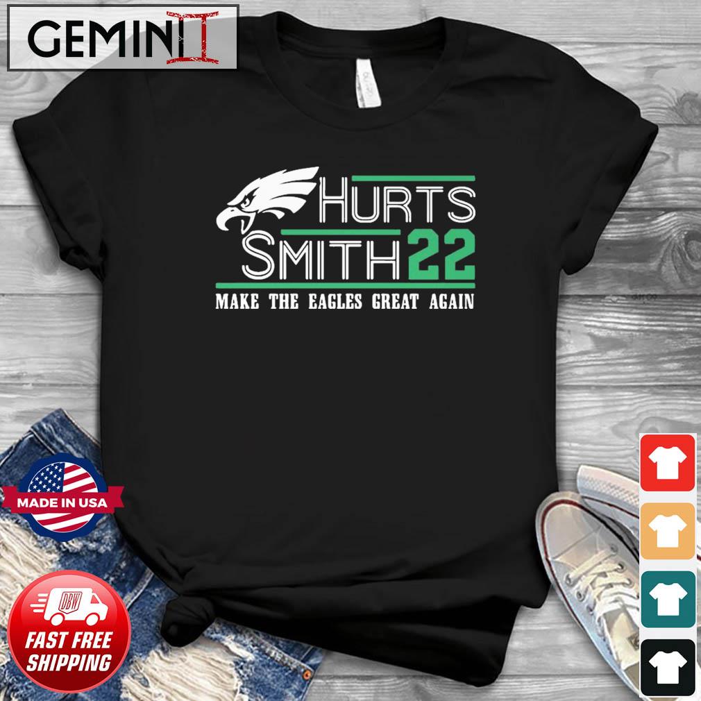 Official philadelphia Eagles Jalen Hurts And DeVonta Smith 2022 Make The Eagles Great Again Shirt
