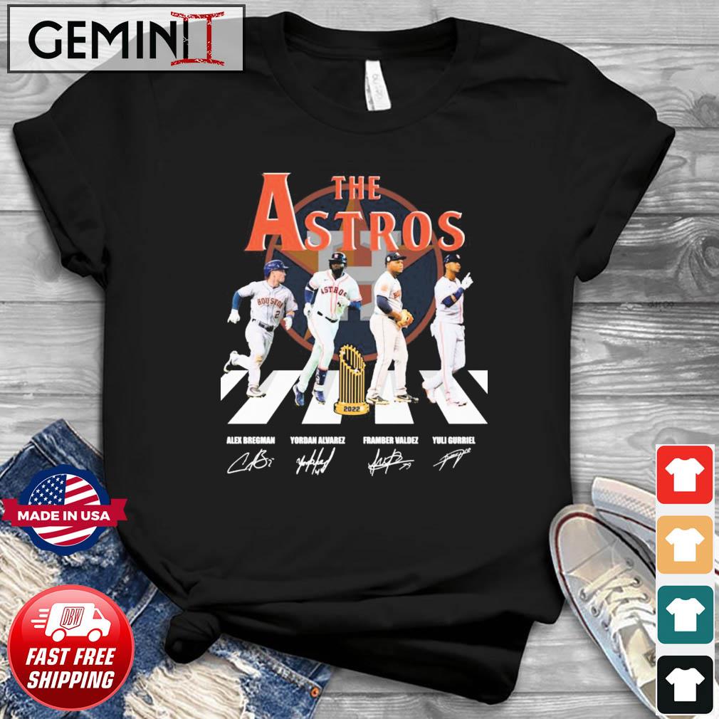 The Astros Alex Bregman Yordan Alvarez Framber Valdez And Yuli Gurriel Abbey Road Signatures Shirt