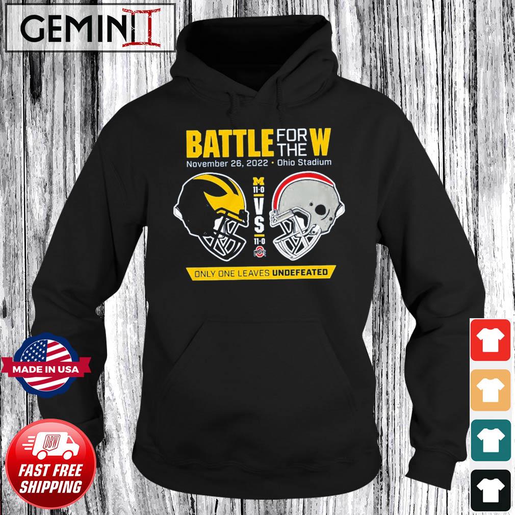 Valiant University of Michigan Football vs. Ohio State 2022 ''Battle For  The W'' Navy Tee