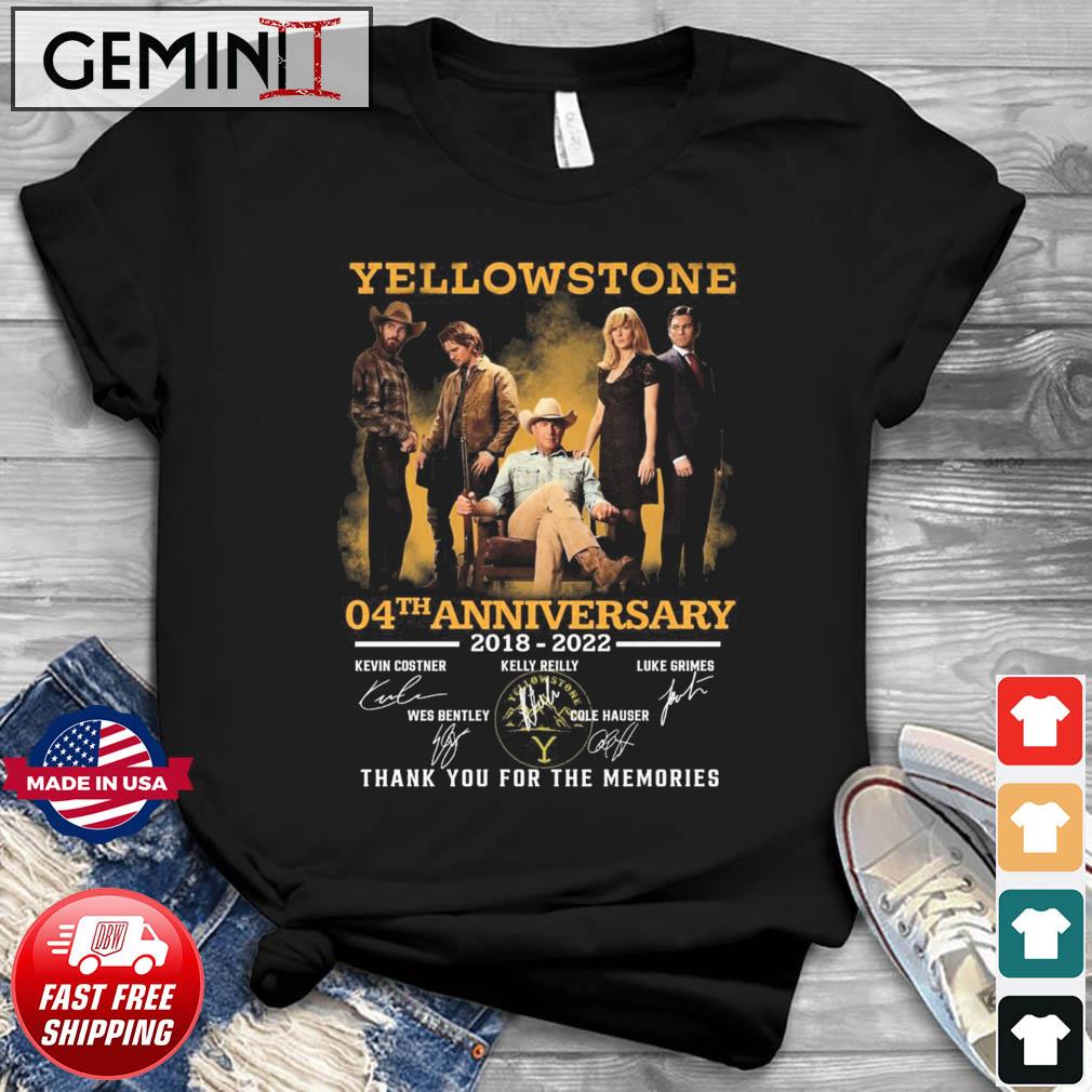 Yellowstone 04th Anniversary 2018-2022 Thank You For The Memories Signatures Shirt