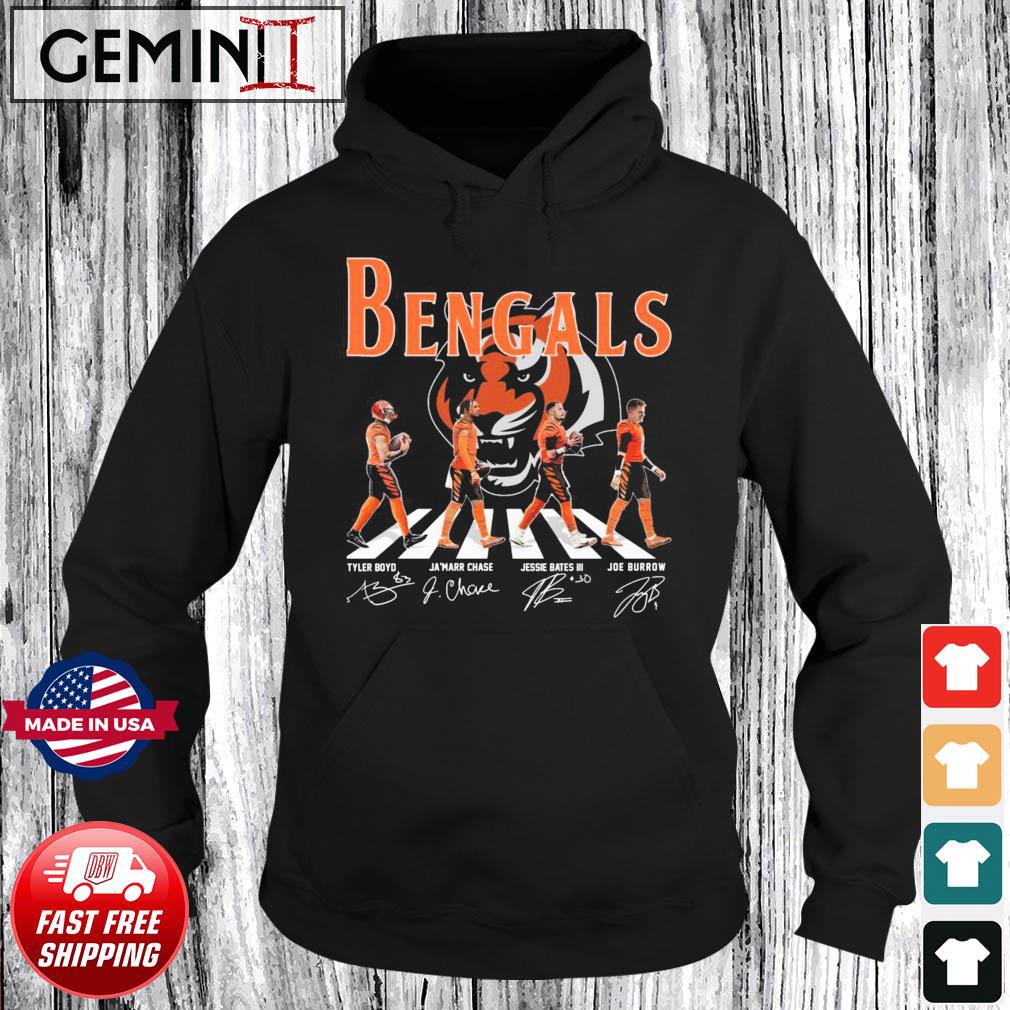 Funny The Bengals Tyler Boyd Ja'Marr Chase Jessie Bates III Joe Burrow Abbey  Road Signatures Shirt, hoodie, sweater, long sleeve and tank top