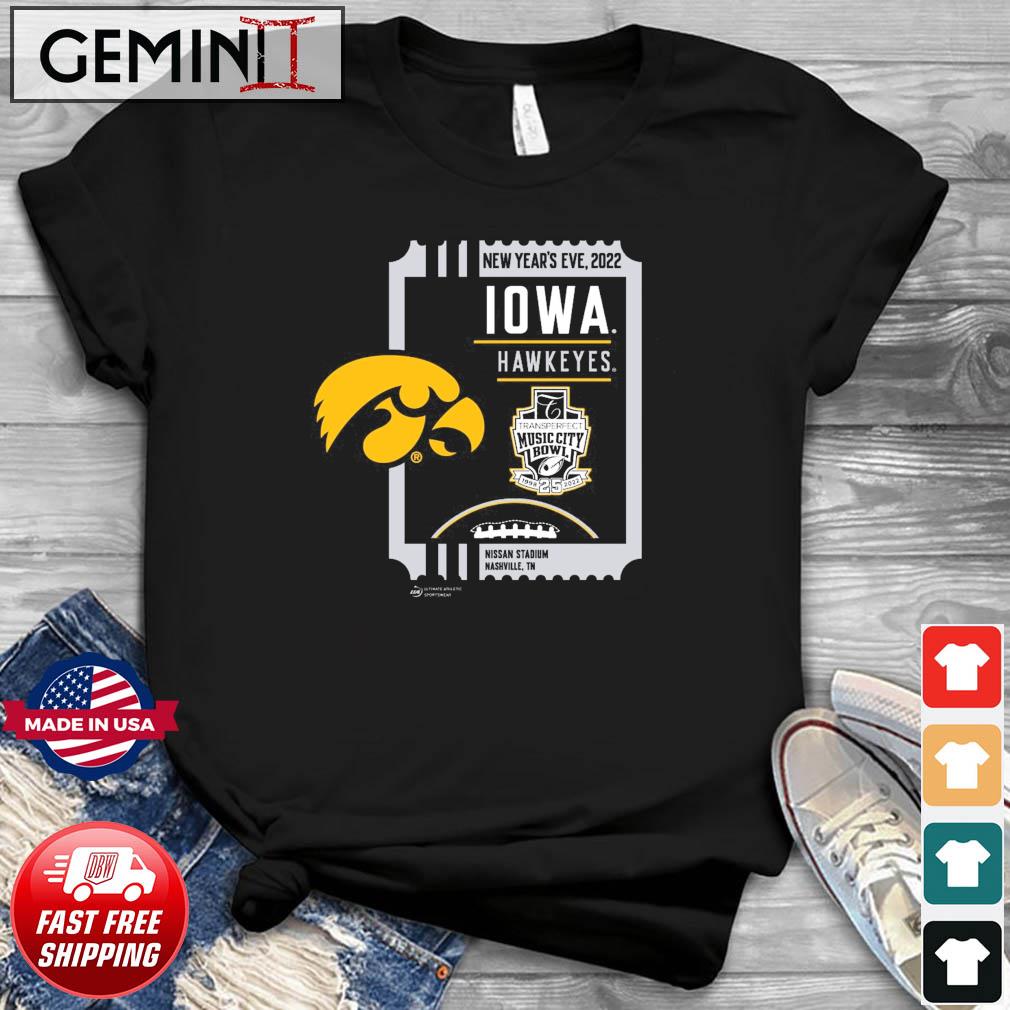 2022 Iowa Hawkeyes TransPerfect Music City Bowl T-Shirt