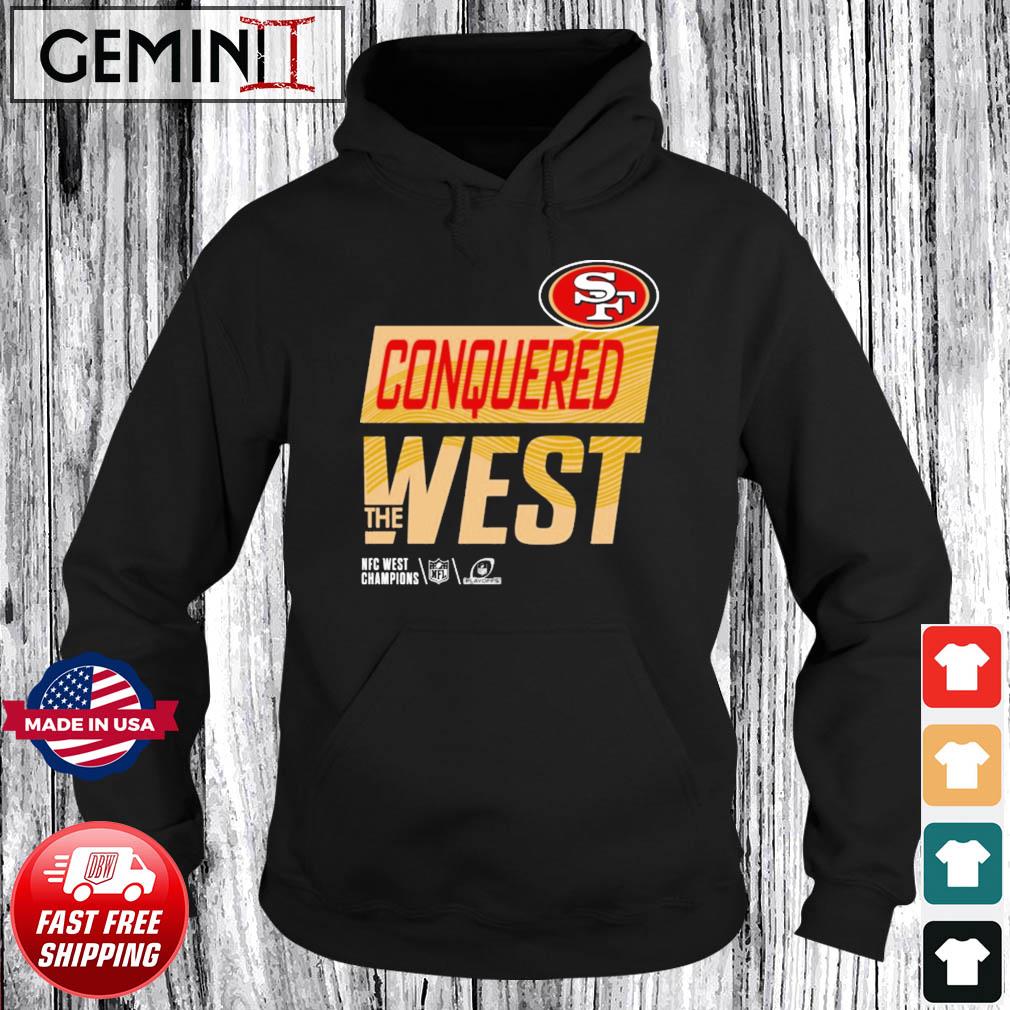 San francisco 49ers conquered west the nfc west champions shirt, hoodie,  sweater, long sleeve and tank top