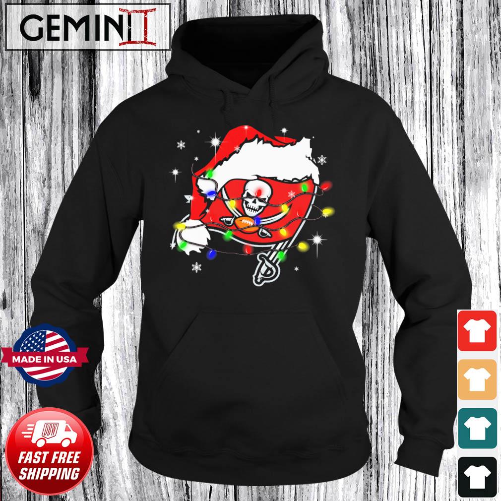 Tampa Bay Buccaneers Santa Hat Christmas Light Shirt, hoodie, sweater, long  sleeve and tank top