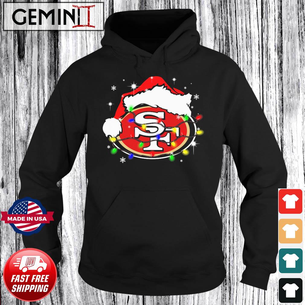 San Francisco 49Ers Santa Hat Logo Christmas Shirt, hoodie, sweater, long  sleeve and tank top