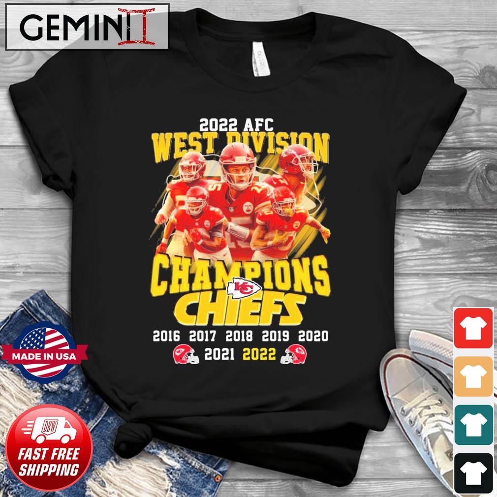 AFC West Division Champions Kansas City Chiefs 2016-2022 Shirt