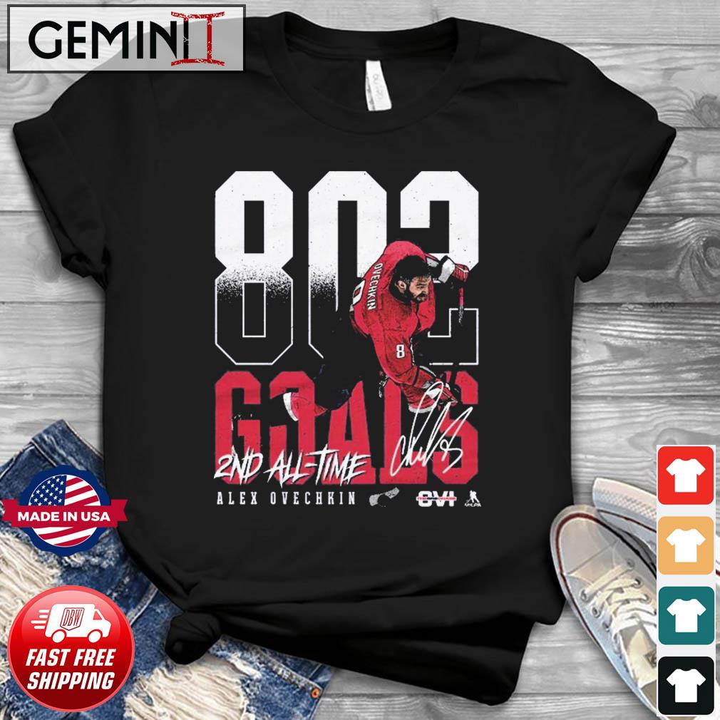 Alex Ovechkin Washington Capitals 2nd All Time Goals Shirt