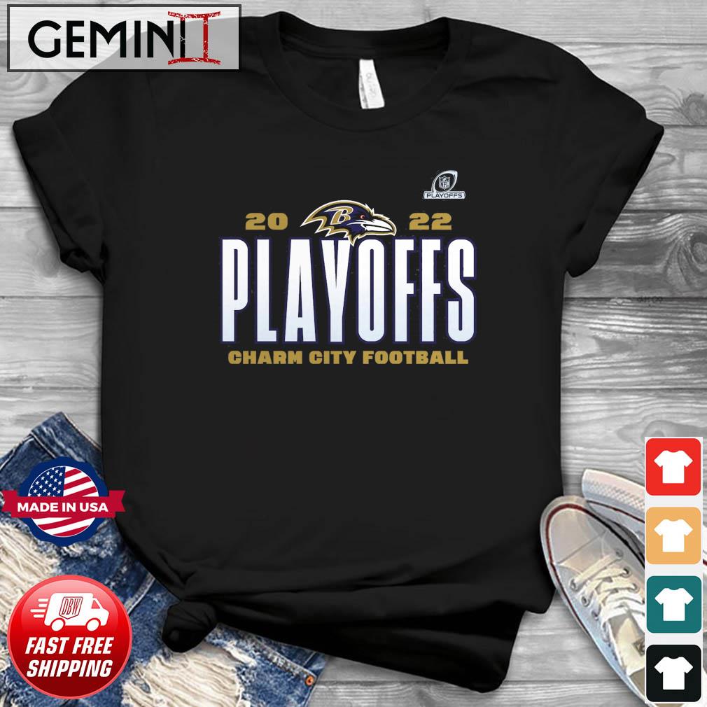 Baltimore Ravens Charm City Football 2022 NFL Playoffs Shirt, hoodie,  sweater, long sleeve and tank top