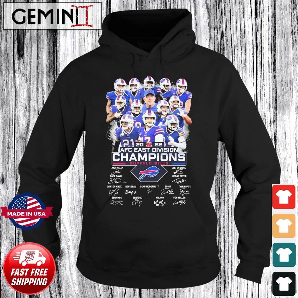 Buffalo Bills Team 2022 AFC East Champions Signatures Shirt, hoodie,  sweater, long sleeve and tank top