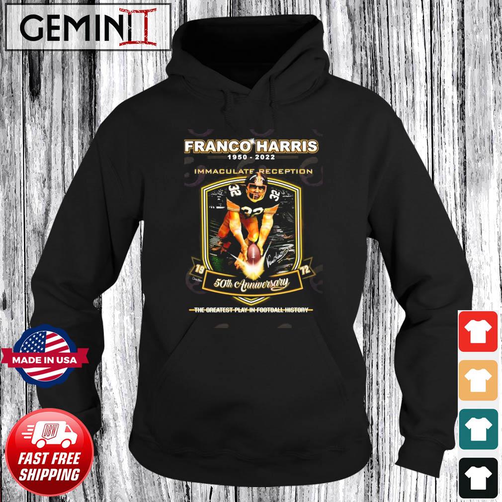 Franco Harris 72 Years Of 1950-2022 Thank You For The Memories Signature  Mug, hoodie, sweater, long sleeve and tank top