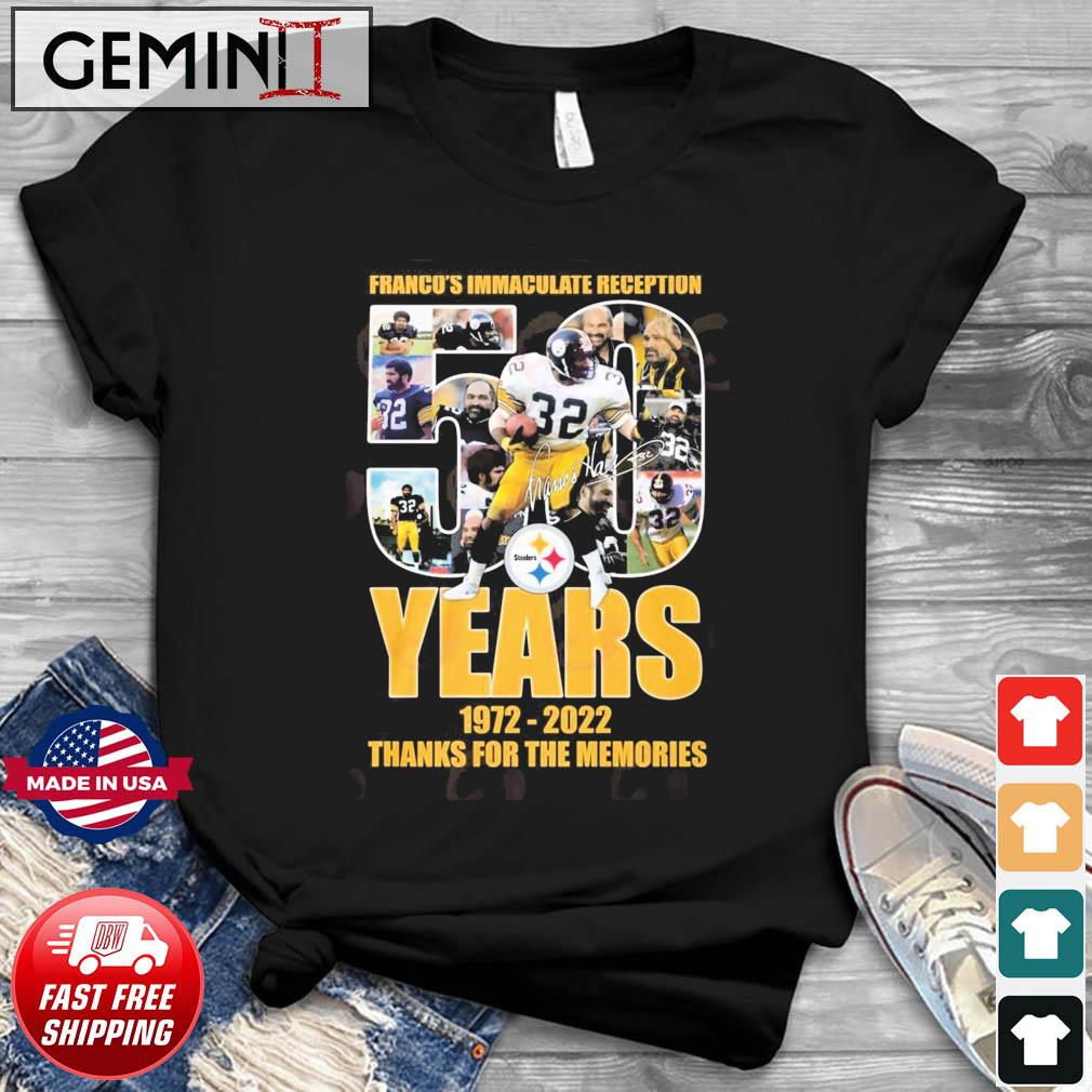 Franco Harris Immaculate 50 Years Reception Pittsburgh T-Shirt