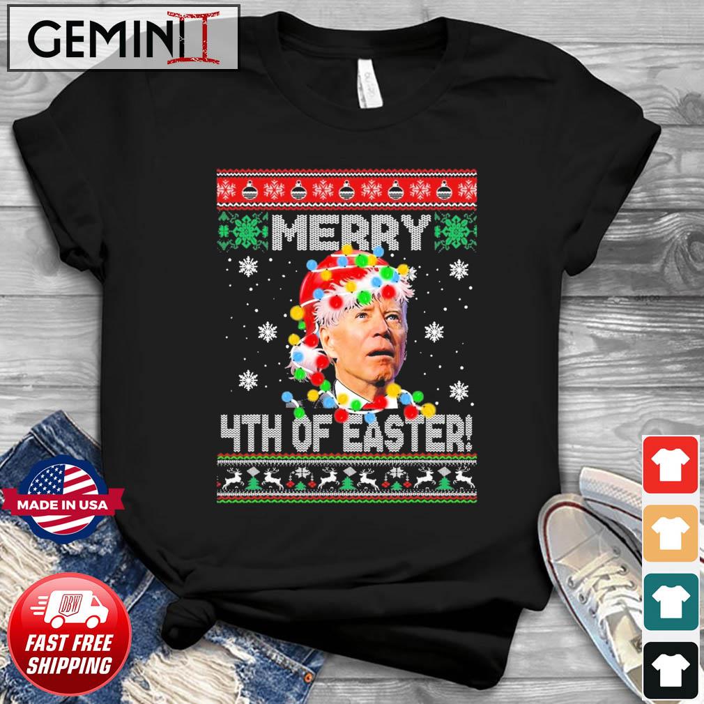 Happy 4th Of Easter Funny Joe Biden Christmas T-Shirt