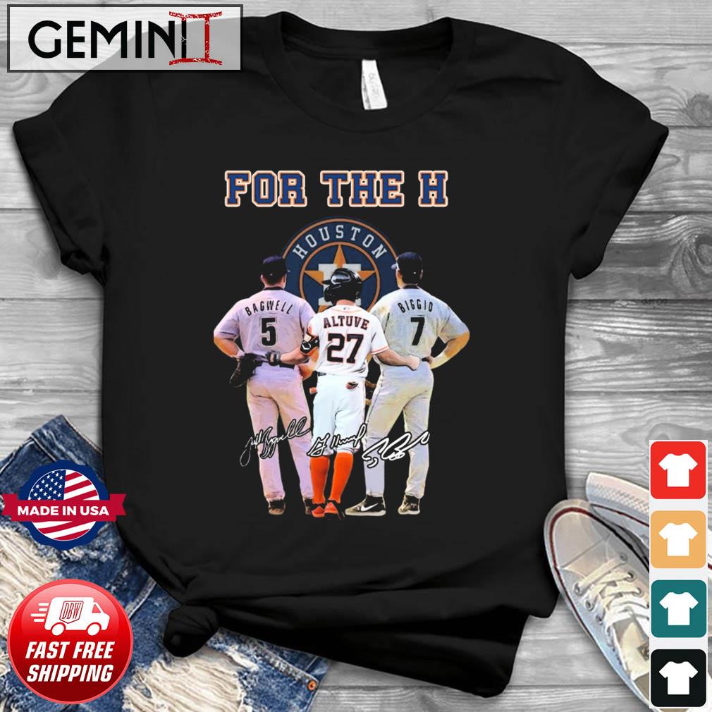 Houston Astros Jose Altuve Bagwell And Biggio For The H Signatures Shirt