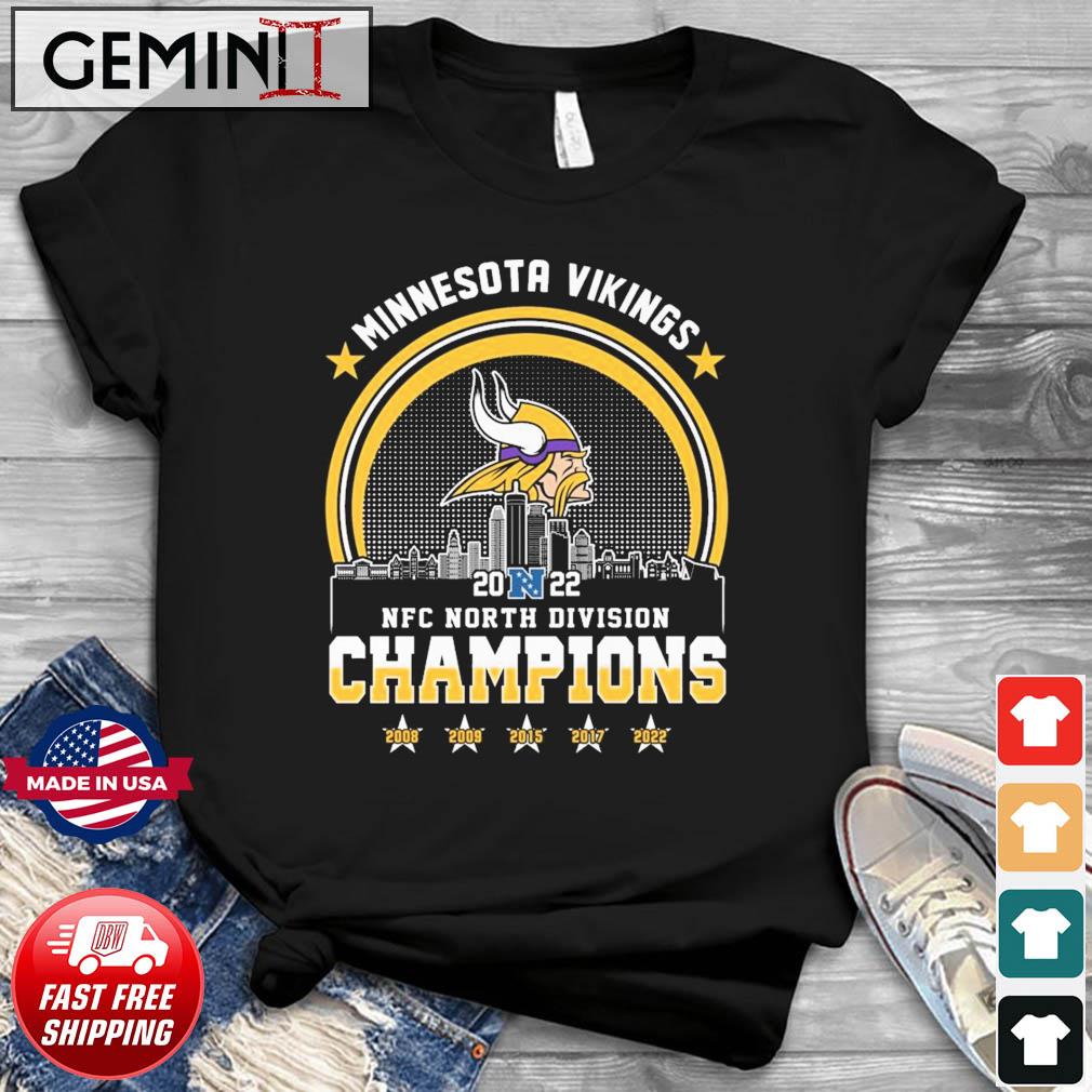 2022 NFC North Division Champions Minnesota Vikings Skyline Shirt