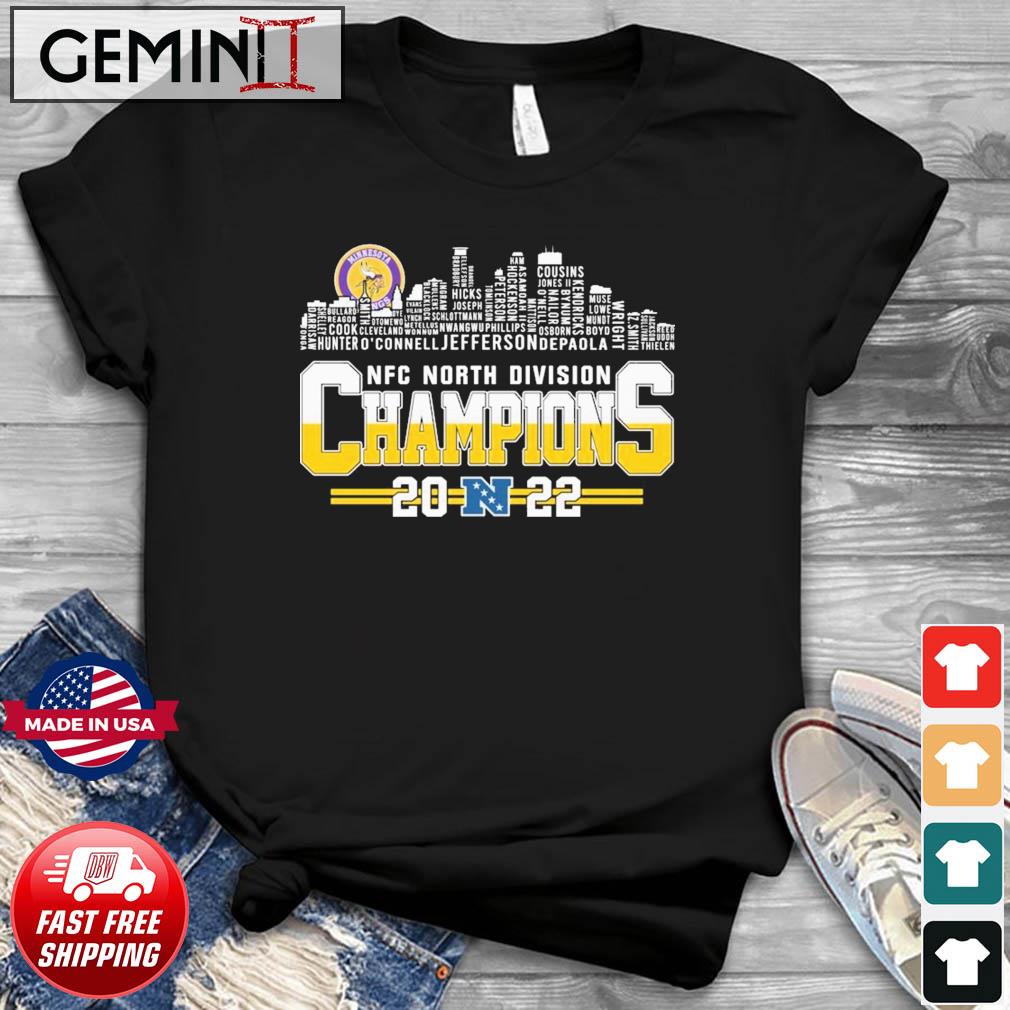 Minnesota Vikings all team NFC north division Champions 2022 shirt, hoodie,  sweater, long sleeve and tank top