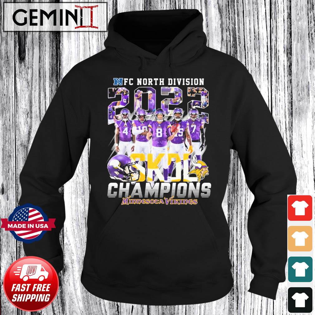 Minnesota Vikings 2022 NFC North Champions Go Vikings Signatures Shirt,  hoodie, sweater, long sleeve and tank top