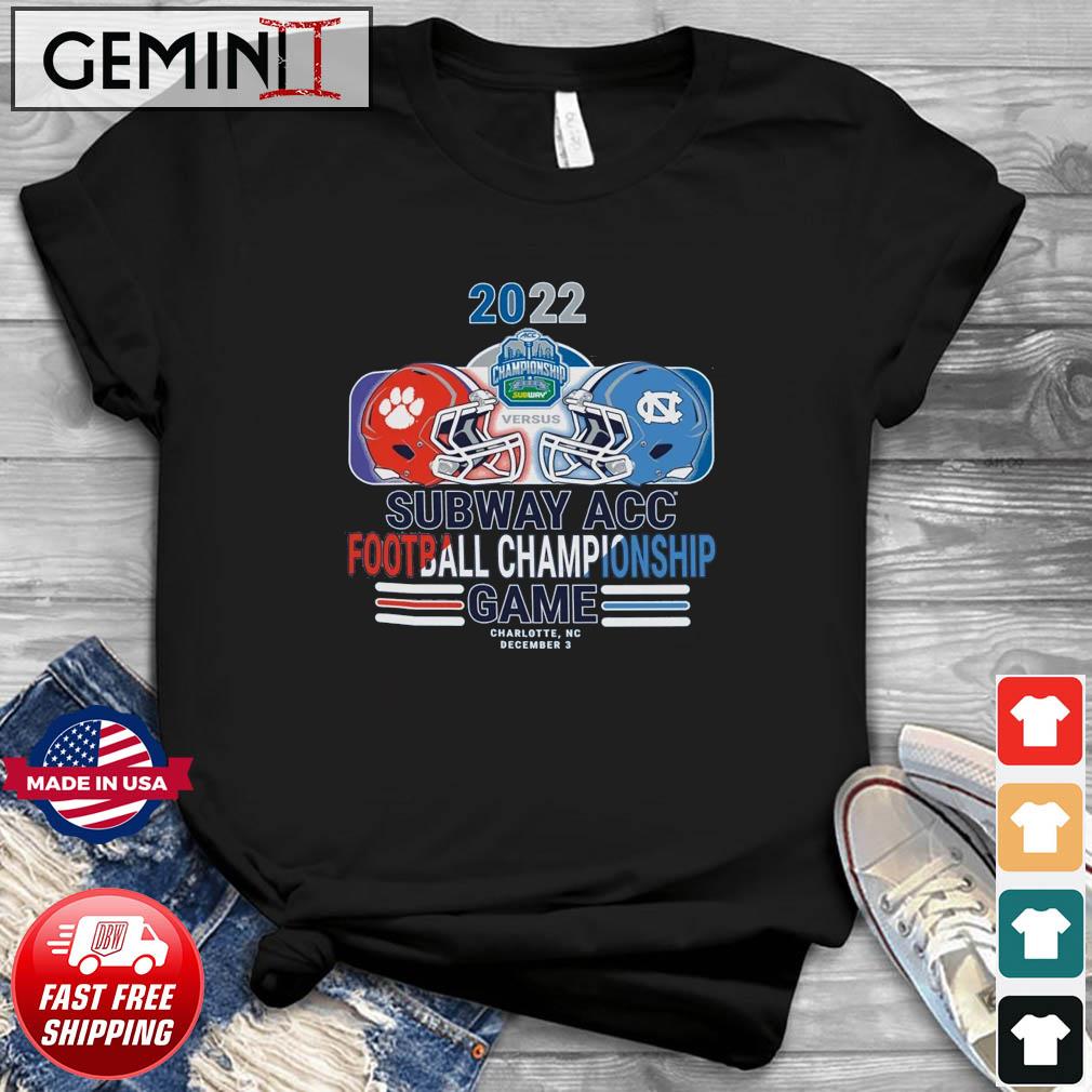 Official 2022 Subway ACC Football Championship Game Clemson Vs North Carolina Football Shirt