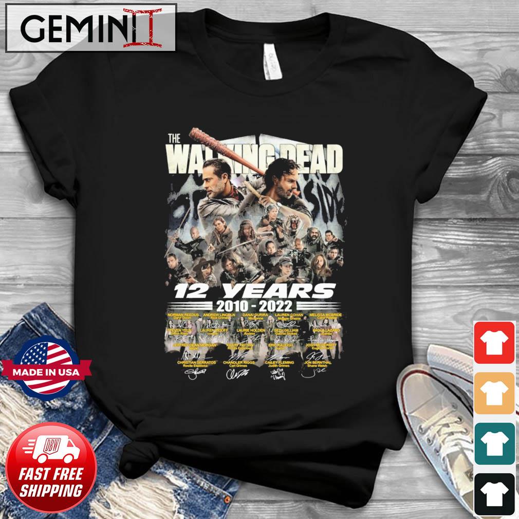 Official The Walking Dead 12 Years 2010-2022 Signatures Shirt