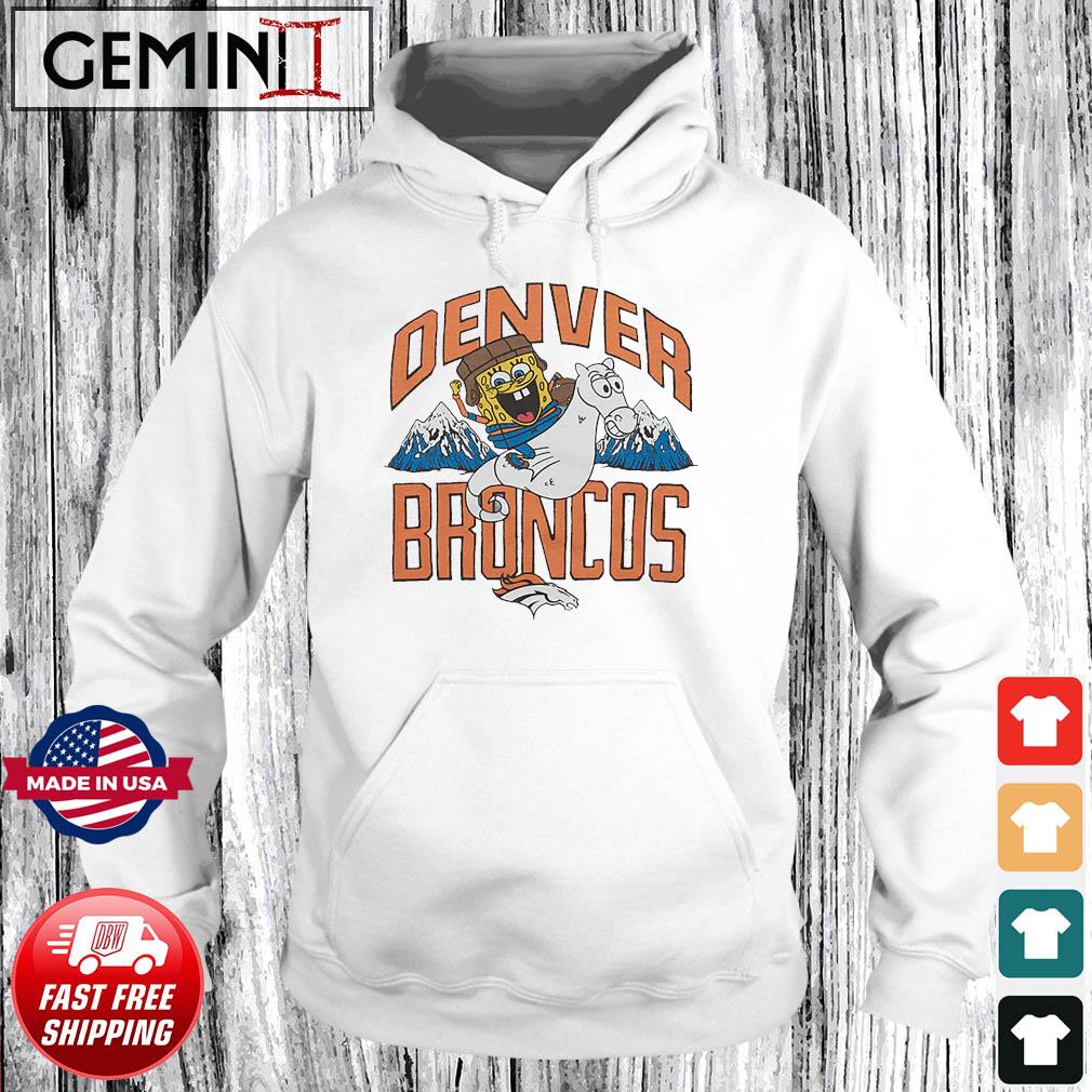 Spongebob ridding Denver Broncos shirt, hoodie, sweater, long sleeve and  tank top